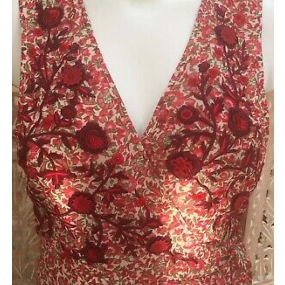 Rana Gill Red Floral Dress - Picture 4 of 10